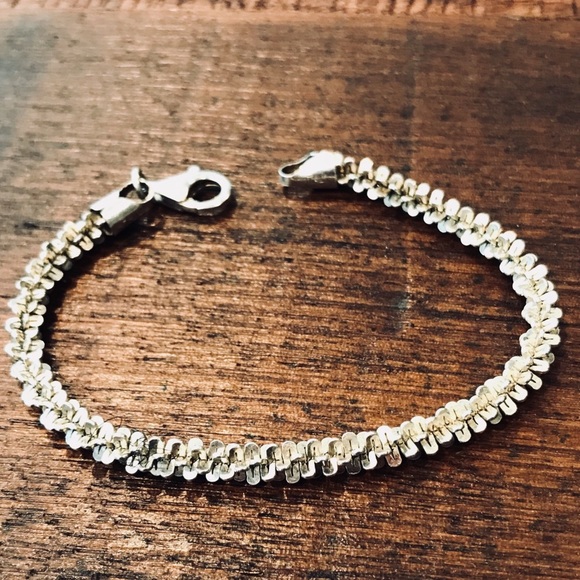 Minimalistic Sterling Silver Bracelet - Picture 2 of 4
